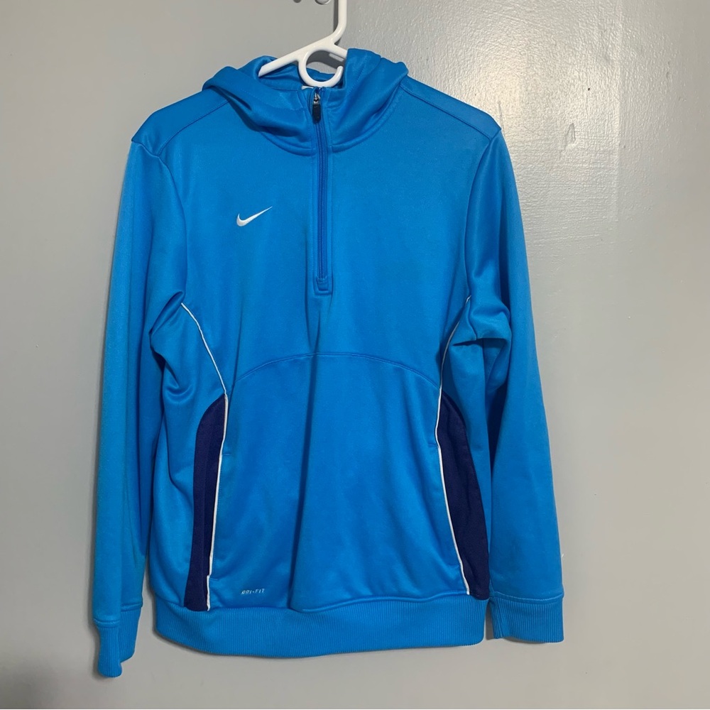 Nike Unisex Therma Fit‎ Hoodie Sweatshirt Teal/Navy Blue Size XL